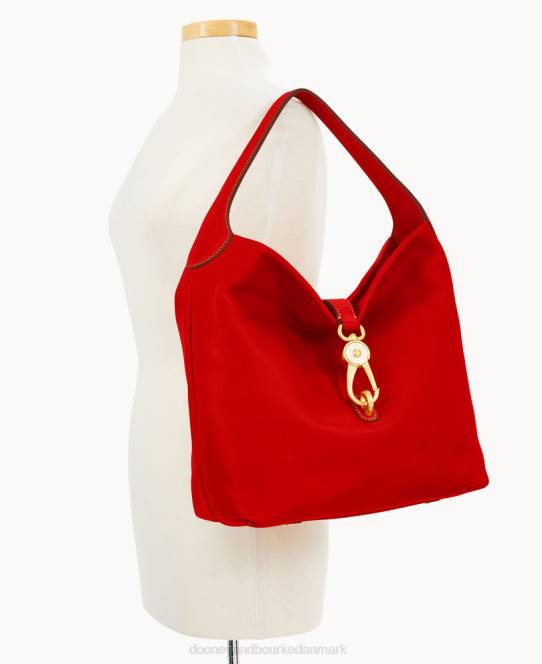 Dooney & Bourke florentinsk skuldertaske med logolås JV0J2978 poser rød
