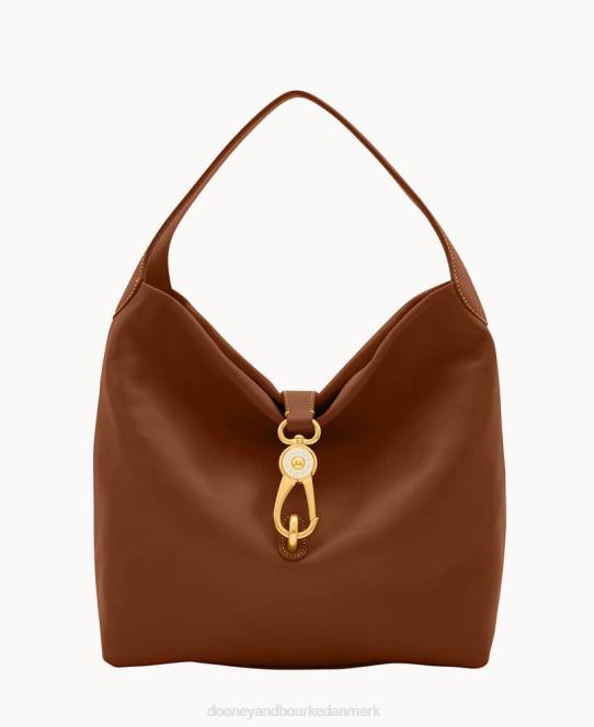 Dooney & Bourke florentinsk skuldertaske med logolås JV0J2980 poser kastanje