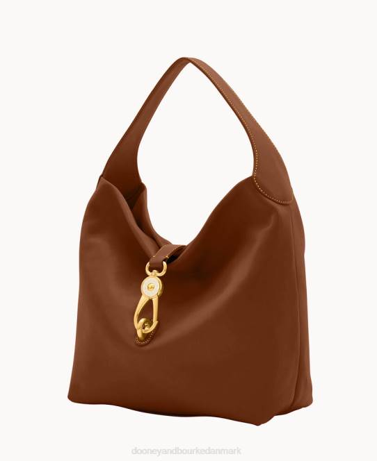 Dooney & Bourke florentinsk skuldertaske med logolås JV0J2980 poser kastanje