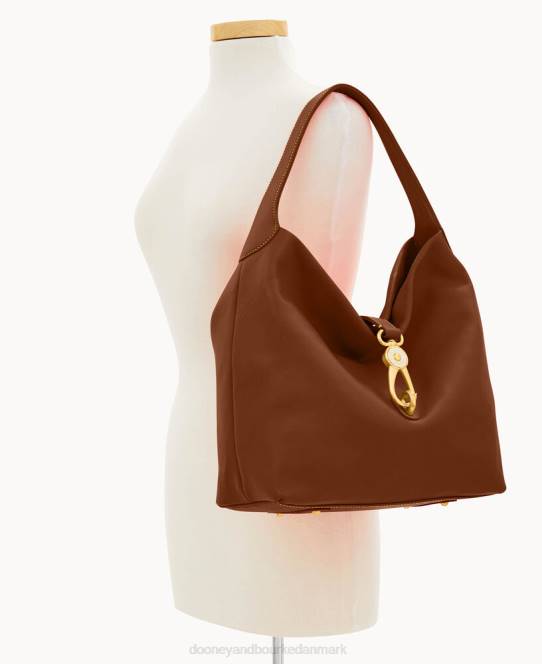 Dooney & Bourke florentinsk skuldertaske med logolås JV0J2980 poser kastanje