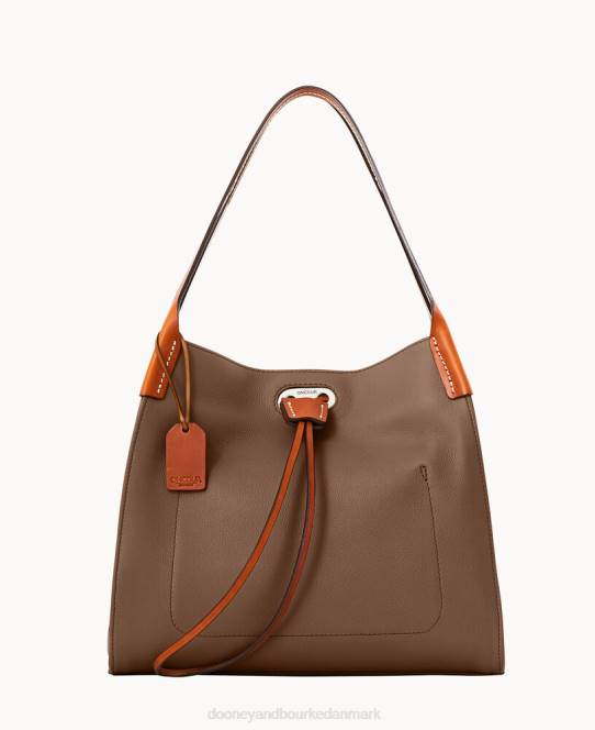 Dooney & Bourke oncour twist lille fuld op JV0J3486 poser mørk taupe