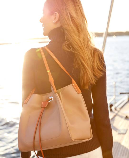 Dooney & Bourke oncour twist lille fuld op JV0J3486 poser mørk taupe