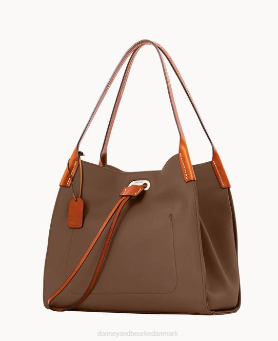 Dooney & Bourke oncour twist lille fuld op JV0J3486 poser mørk taupe