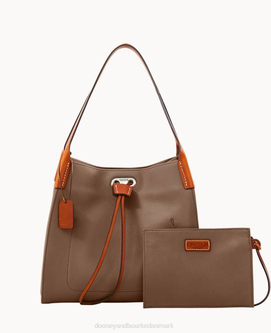Dooney & Bourke oncour twist lille fuld op JV0J3486 poser mørk taupe