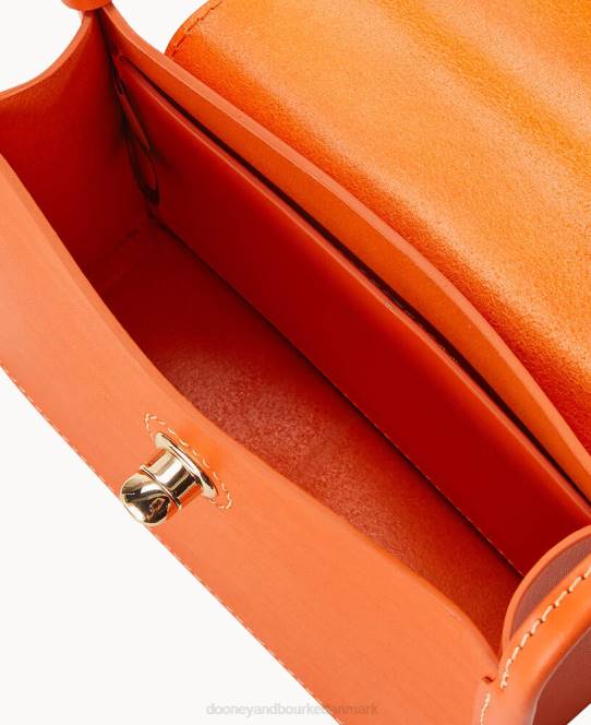 Dooney & Bourke sød læder pinky taske JV0J3826 poser mandarin