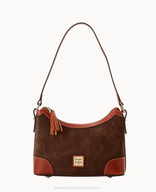 Dooney & Bourke skuldertaske i ruskind JV0J3854 poser brun tmoro