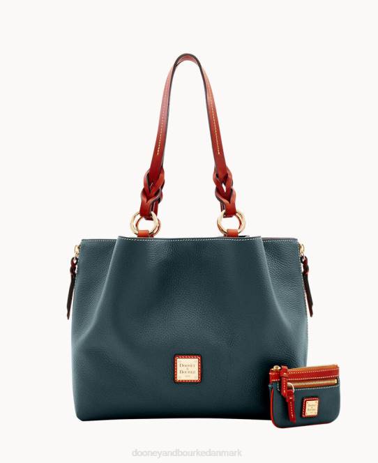 Dooney & Bourke småsten korn stor lynlås barlow lille møntkasse JV0J1367 poser Skov