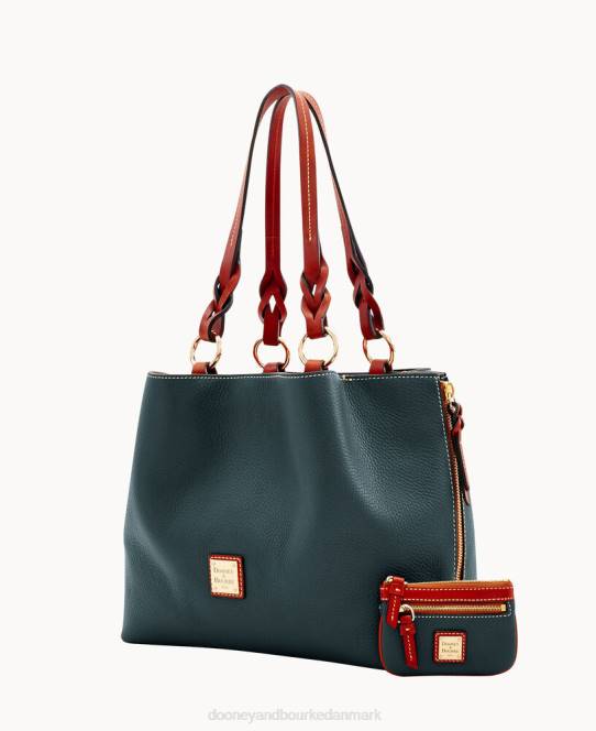 Dooney & Bourke småsten korn stor lynlås barlow lille møntkasse JV0J1367 poser Skov