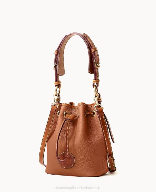 Dooney & Bourke alt vejr læder 3.0 mini snøre 17 JV0J3245 poser karamel