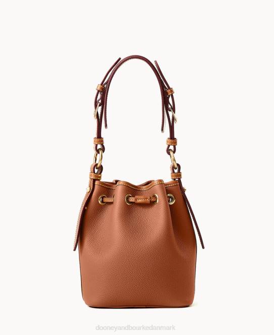 Dooney & Bourke alt vejr læder 3.0 mini snøre 17 JV0J3245 poser karamel