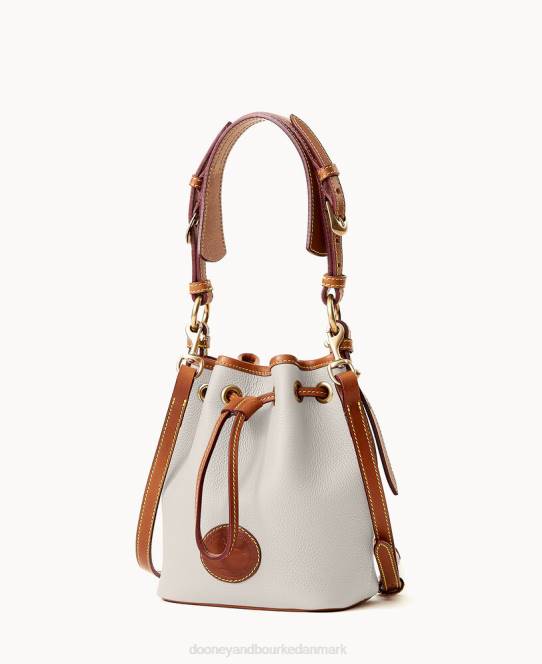 Dooney & Bourke alt vejr læder 3.0 mini snøre 17 JV0J3250 poser vanilje