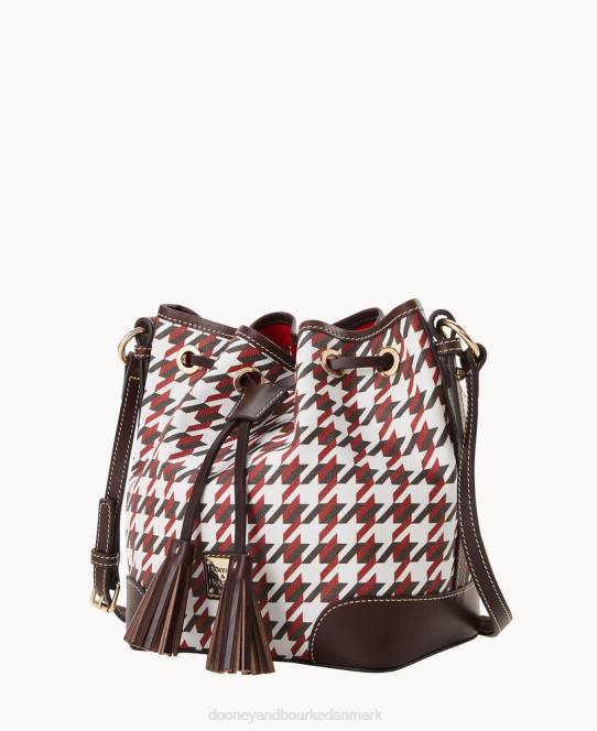 Dooney & Bourke houndstooth crossbody snoretræk JV0J1654 poser mursten