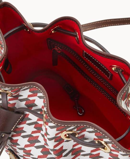 Dooney & Bourke houndstooth crossbody snoretræk JV0J1654 poser mursten