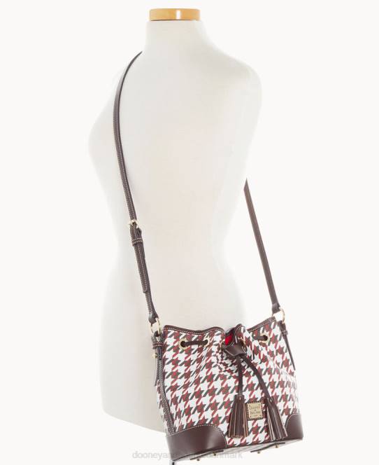 Dooney & Bourke houndstooth crossbody snoretræk JV0J1654 poser mursten