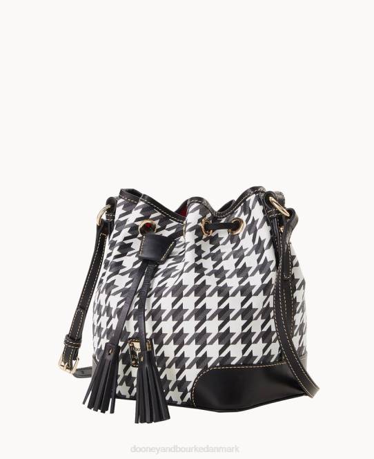 Dooney & Bourke houndstooth crossbody snoretræk JV0J1655 poser sort