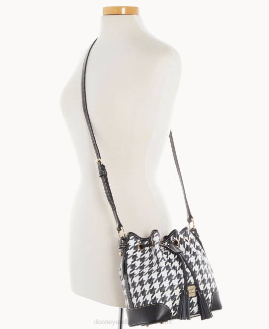 Dooney & Bourke houndstooth crossbody snoretræk JV0J1655 poser sort