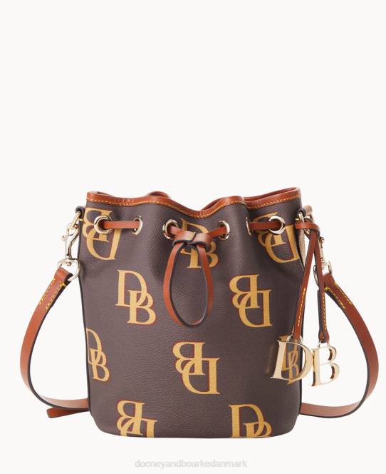 Dooney & Bourke monogram lille snøre JV0J2158 poser brun tmoro