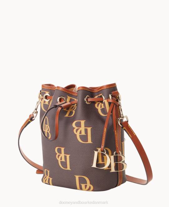 Dooney & Bourke monogram lille snøre JV0J2158 poser brun tmoro