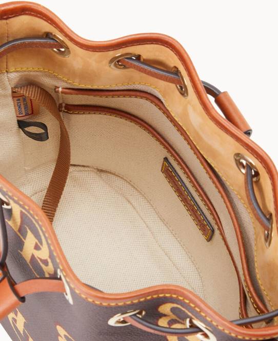 Dooney & Bourke monogram lille snøre JV0J2158 poser brun tmoro