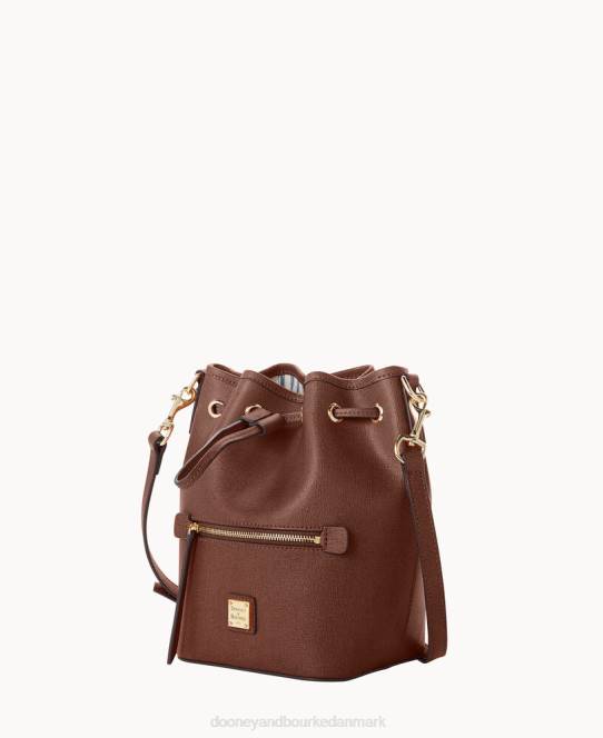 Dooney & Bourke saffiano lille crossbody med snoretræk JV0J2458 poser lys lilla