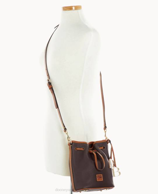 Dooney & Bourke småstens korn lille snøre JV0J2374 poser brun tmoro