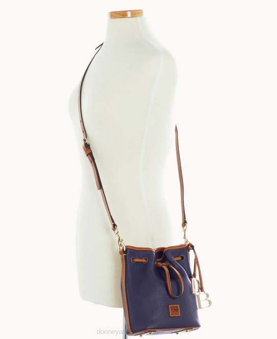Dooney & Bourke småstens korn lille snøre JV0J2375 poser midnatsblå