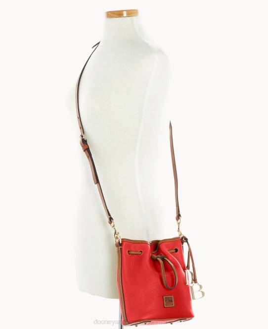 Dooney & Bourke småstens korn lille snøre JV0J2376 poser rød
