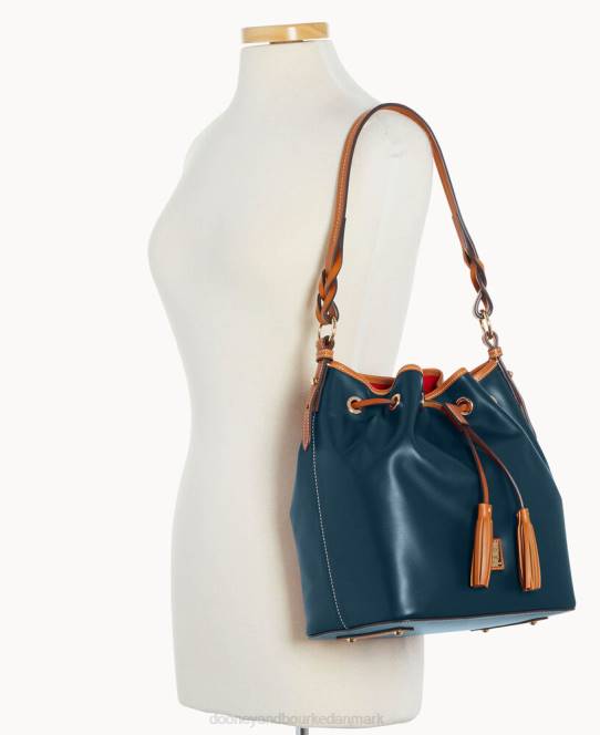 Dooney & Bourke wexford læder tasha snøre JV0J3619 poser midnatsblå