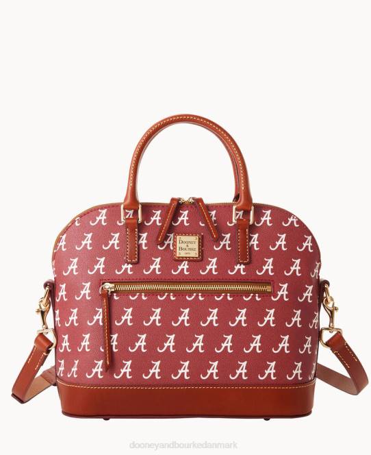 Dooney & Bourke Collegiate alabama kuppeltaske med lynlås JV0J363 poser u af alabama