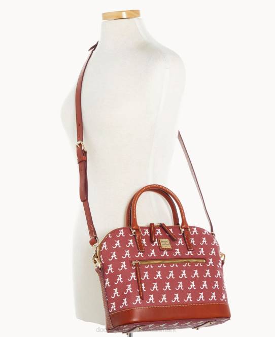 Dooney & Bourke Collegiate alabama kuppeltaske med lynlås JV0J363 poser u af alabama