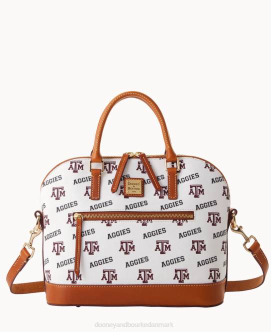 Dooney & Bourke Collegiate texas achr(38)m kuppeltaske med lynlås JV0J344 poser texas a&m