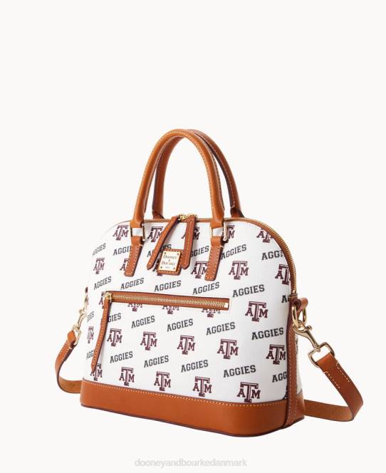 Dooney & Bourke Collegiate texas achr(38)m kuppeltaske med lynlås JV0J344 poser texas a&m