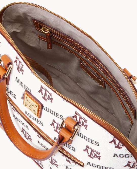 Dooney & Bourke Collegiate texas achr(38)m kuppeltaske med lynlås JV0J344 poser texas a&m