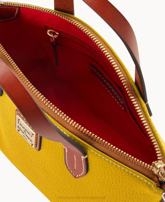 Dooney & Bourke Rubypose med småsten med karton JV0J723 poser sennep