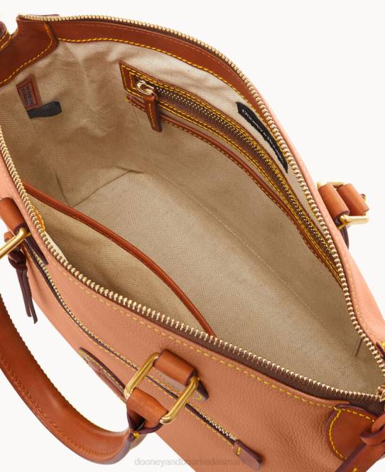 Dooney & Bourke alt vejr læder 3.0 kuppeltaske 30 JV0J250 poser karamel