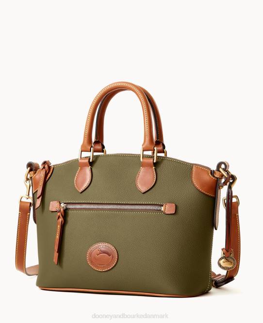 Dooney & Bourke alt vejr læder 3.0 kuppeltaske 30 JV0J253 poser grøn