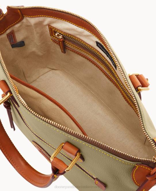 Dooney & Bourke alt vejr læder 3.0 kuppeltaske 30 JV0J253 poser grøn