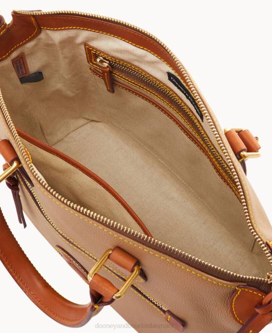 Dooney & Bourke alt vejr læder 3.0 kuppeltaske 30 JV0J254 poser taupe