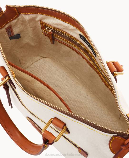 Dooney & Bourke alt vejr læder 3.0 kuppeltaske 30 JV0J255 poser vanilje