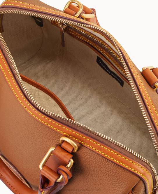 Dooney & Bourke alt vejr læder 3.0 tønde taske 28 JV0J266 poser karamel