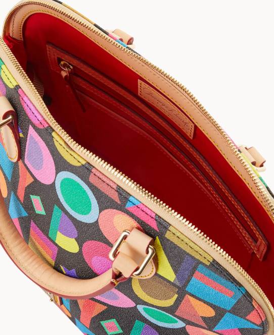Dooney & Bourke art deco lynlåstaske med lynlås JV0J658 poser sort