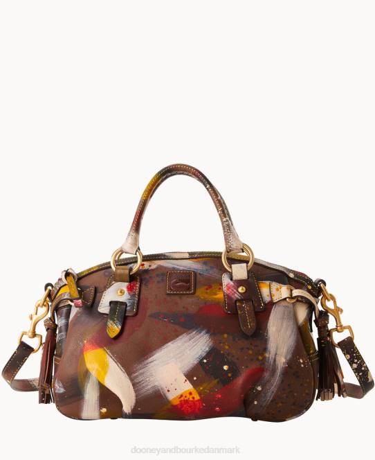 Dooney & Bourke florentinsk dipinta medium posttaske JV0J734 poser brun tmoro