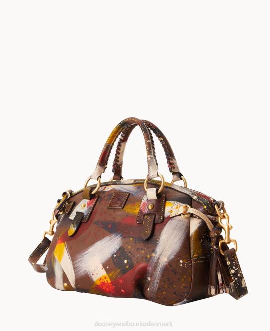 Dooney & Bourke florentinsk dipinta medium posttaske JV0J734 poser brun tmoro