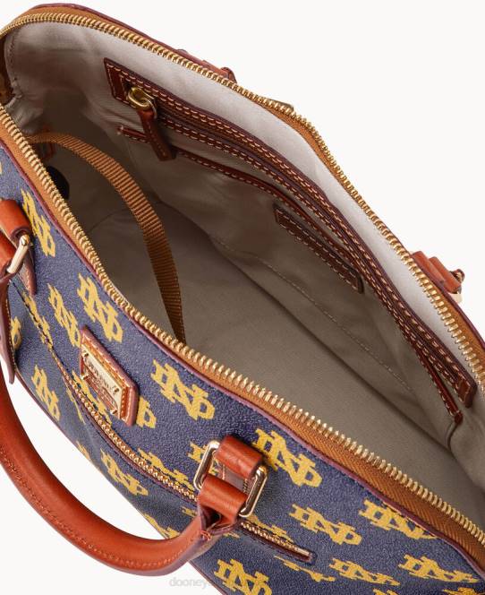 Dooney & Bourke kollegial kuppeltaske med lynlås JV0J320 poser Notre Dame