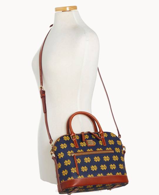 Dooney & Bourke kollegial kuppeltaske med lynlås JV0J320 poser Notre Dame