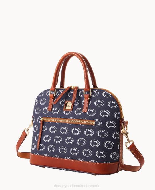 Dooney & Bourke kollegial kuppeltaske med lynlås JV0J341 poser penn stat
