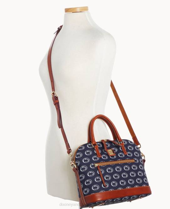 Dooney & Bourke kollegial kuppeltaske med lynlås JV0J341 poser penn stat