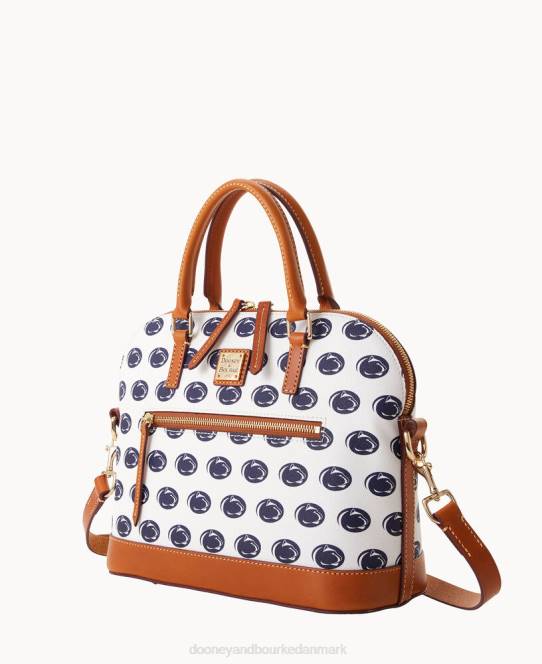 Dooney & Bourke kollegial kuppeltaske med lynlås JV0J342 poser penn stat
