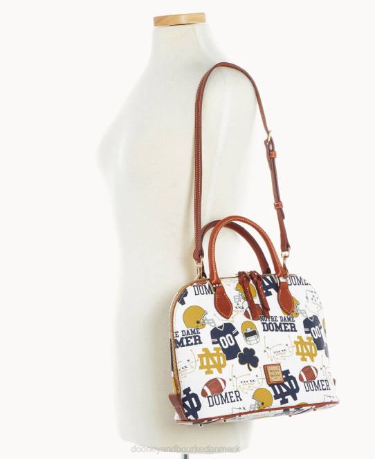 Dooney & Bourke kollegial lynlåstaske med lynlås JV0J323 poser Notre Dame