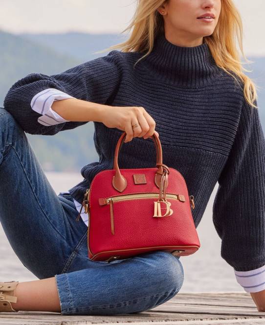 Dooney & Bourke kuppeltaske med småsten JV0J13 poser brun tmoro